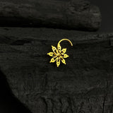 Intricate Ruby Flower Nose Pin