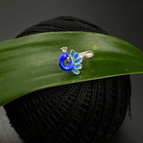 Blue Peacock Nose Clip-On