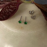 Emerald Green Ear Studs