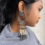 Chand Seesha & Moti Long Earrings