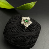 Emerald Flower Nose Clip-On