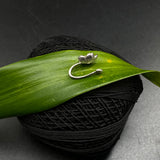 White Lily With Pink Stone Nose Clip-On