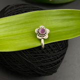 Ruby Flower Nose Clip-On