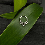 Dainty Silver Beads Septum Ring