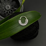Cut Silver Septum Ring