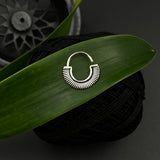Cut Silver Septum Ring