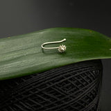 Silver Coiled Flower Nose Clip-On
