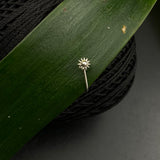 Silver Coiled Flower Nose Clip-On