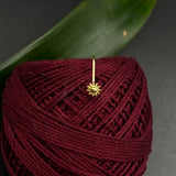 Gold Plated Coiled Flower Clip-On