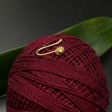 Gold Plated Coiled Flower Clip-On