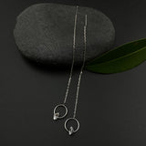 Zircon In Circle Thread Earrings