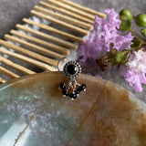 Midnight Black Hanging Beads Nose Pin