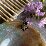 Midnight Black Hanging Beads Nose Pin