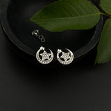 Crescent Moon & Stars Ear Studs