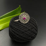 Round Ruby Nose Clip-On