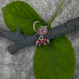 Pink Hanging Beads Nose Pin