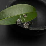 Round Zircon Ear Studs