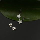 Shooting Zircon Star Helix Studs
