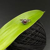 Ethnic Ruby Drop Nose Clip-On