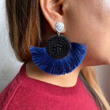 Persian Blue Tassel Earrings