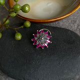 Ruby Marcasite Nose Pin