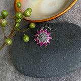 Ruby Marcasite Nose Pin