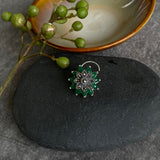 Emerald Marcasite Nose Pin