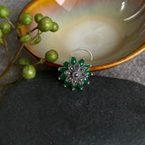 Emerald Marcasite Nose Pin