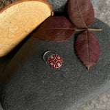 Deep Maroon Enamel & Zircon Nose Pin