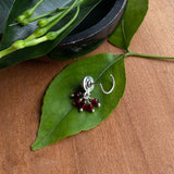 Deep Maroon Hanging Beads Nose Pin