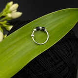 2 Black Beads Nose Ring