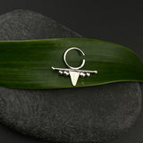 Aztecan Silver Beads Septum Ring