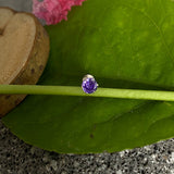 Purple Single Stone Nose Pin