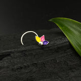 Trippy Lotus Nose Pin