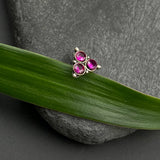 Trippy Ruby Triangle Nose Pin