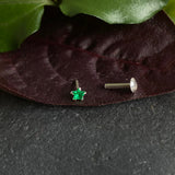 Tiny Green Star Nose Pin