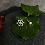 Blue Star Nose Pin