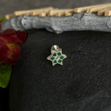 Green Star Nose Pin