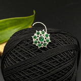 Emerald Marigold Nose Pin
