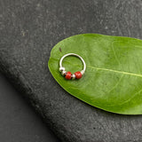 Red Beads Nose Ring (small)