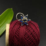 Blue Marcasite Nose Pin