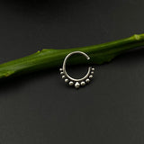Silver Beads Septum Ring (Pierced)