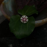 Ruby & Zircon Flower Nose Pin