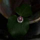 Ruby Zircon Crescent Nose Pin