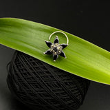 Black Marcasite Nose Pin