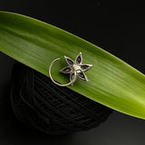 Black Marcasite Nose Pin