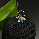 Multi Colored Marcasite Nose Pin