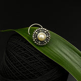 Pearl Marcasite Nose Pin