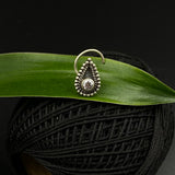 Zircon Leaf Nose Pin