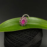 Ruby String Nose Pin